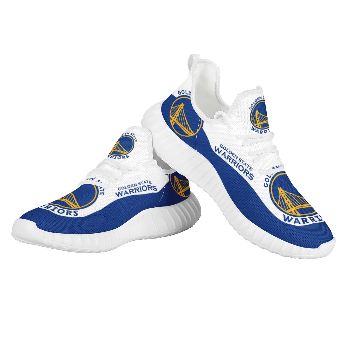 Men's Golden State Warriors Mesh Knit Sneakers/Shoes 004